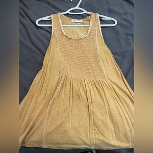 living doll Mustard Yellow Smocked Swing Tank